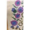 Image 5 : Framed Hand Embroidery of Thistles and Wildflowers on Fabric, Gold-Toned Frame 39 × 21”