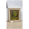 Image 1 : Framed Original Impressionistic Oil Painting of Forest Landscape, Signed by Artist, 28 × 24”