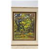 Image 7 : Framed Original Impressionistic Oil Painting of Forest Landscape, Signed by Artist, 28 × 24”