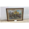 Image 1 : Leo Mol Framed Original Pastel Landscape Painting of Autumn Trees, Rocks, and Water, 23 × 29”