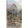 Image 5 : Leo Mol Framed Original Pastel Landscape Painting of Autumn Trees, Rocks, and Water, 23 × 29”
