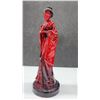 Image 5 : Royal Doulton Flambé Geisha Figurine, 9 1/2” Tall, Foo Dog Figurine, and Carved Wooden Foo Dog Seal
