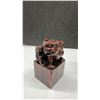 Image 7 : Royal Doulton Flambé Geisha Figurine, 9 1/2” Tall, Foo Dog Figurine, and Carved Wooden Foo Dog Seal
