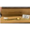 Image 1 : Lassale Quartz Ladies' Wristwatch Model 1E50-5079 Gold-Tone Rectangular Case c. 1985