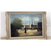 Image 8 : Framed Impressionistic Oil Painting of Trafalgar Square, London, Signed Kitz, Carved Wood Frame