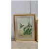 Image 2 : Three Framed Watercolor Paintings Featuring Hummingbird, Roses, by Joyce Hunter and Pink Irises