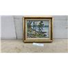 Image 1 : Kenneth Gordon, Signed "Early Evening (Wallace Lake)" 1972 Original Oil Painting, Framed, 12 × 10
