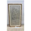 Image 1 : Framed East Asian Silk Embroidery of Embroidered Cranes and Birds Among Flowering Branches, Bamboo
