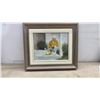 Image 2 : Framed 1993 Watercolor Painting by B. Joyce Hunter, 8 × 10” and Man With Dog and Garden Statue
