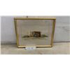 Image 1 : Framed Watercolor Painting by B. Joyce Hunter, 1994, Desert Scene with Dwelling and Figures