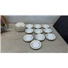 Image 11 : Minton "Corinthian" H-5218 Bone China Serving Set, Platters, Bowls, Gravy Boat, Creamer and More