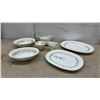 Image 1 : Minton "Corinthian" H-5218 Bone China Serving Set, Platters, Bowls, Gravy Boat, Creamer and More