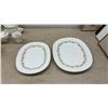 Image 2 : Minton "Corinthian" H-5218 Bone China Serving Set, Platters, Bowls, Gravy Boat, Creamer and More
