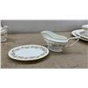 Image 8 : Minton "Corinthian" H-5218 Bone China Serving Set, Platters, Bowls, Gravy Boat, Creamer and More