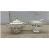Image 9 : Minton "Corinthian" H-5218 Bone China Serving Set, Platters, Bowls, Gravy Boat, Creamer and More