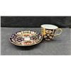 Image 5 : Pinxton Derbyshire Castle Series Cup and Saucer c.1796-1813 and Royal Crown Derby Old Imari 1128