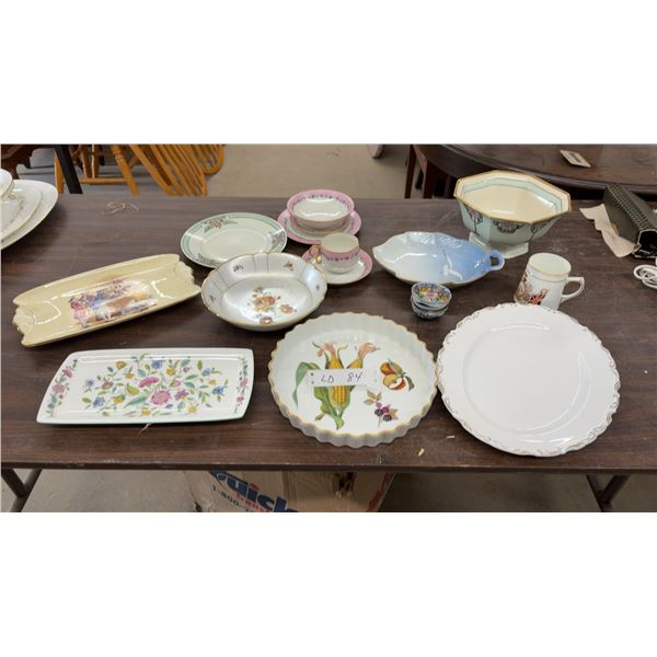 Royal Winton Grimwades Georgian Tavern Tray, Minton Haddon Hall Tray, Porcelain Bowls