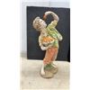 Image 2 : Capodimonte-Style Porcelain Figurine of Barefoot Boy With Oranges 19 1/2” Tall and Mexican Duck