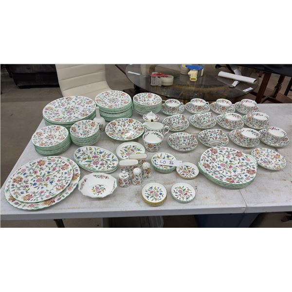 Minton Haddon Hall Floral Dinnerware Set with Plates, Bowls, Cups, Saucers, Shakers, and More, 88