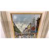Image 10 : Pair of Framed Oil Paintings, European Street Scenes, Signed Maurino, 15 × 13”