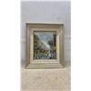 Image 2 : Pair of Framed Oil Paintings, European Street Scenes, Signed Maurino, 15 × 13”