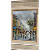 Image 6 : Pair of Framed Oil Paintings, European Street Scenes, Signed Maurino, 15 × 13”