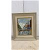 Image 7 : Pair of Framed Oil Paintings, European Street Scenes, Signed Maurino, 15 × 13”