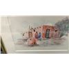 Image 4 : Pair of B.J. Hunter 1994 Southwestern Adobe Village Signed Watercolor Paintings, Gold Framed