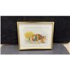 Image 5 : Pair of B.J. Hunter 1994 Southwestern Adobe Village Signed Watercolor Paintings, Gold Framed