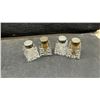 Image 6 : Ten Sets Vintage Cut Glass Salt and Pepper Shakers 8 Sets With Sterling Silver Tops