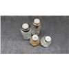 Image 9 : Ten Sets Vintage Cut Glass Salt and Pepper Shakers 8 Sets With Sterling Silver Tops