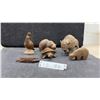 Image 1 : Hand-Carved Wooden (Ironwood) Animal Figurines Including Bison, Bears, Turtle, Bird, and More.