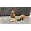 Image 4 : Hand-Carved Wooden (Ironwood) Animal Figurines Including Bison, Bears, Turtle, Bird, and More.