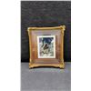 Image 2 : Framed Petit Point "Night Scene" by B. Joyce Hunter, 8 × 7” and Two Miniature Urban Scene Prints
