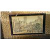 Image 6 : Framed Petit Point "Night Scene" by B. Joyce Hunter, 8 × 7” and Two Miniature Urban Scene Prints