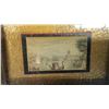 Image 8 : Framed Petit Point "Night Scene" by B. Joyce Hunter, 8 × 7” and Two Miniature Urban Scene Prints