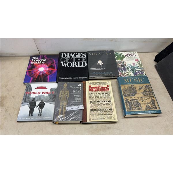 Books: WWII, Sinatra, Images of the World, Incredible Machine, Entertainers, Music