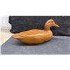 Image 3 : Three. Hand-Carved Wooden Ducks, Largest 6 1/4 × 13 × 5 1/4”