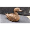 Image 8 : Three. Hand-Carved Wooden Ducks, Largest 6 1/4 × 13 × 5 1/4”