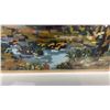 Image 5 : Framed Needlepoint Tapestry of Autumn Landscape With Trees and Water in Gilt Frame, 24 × 27”