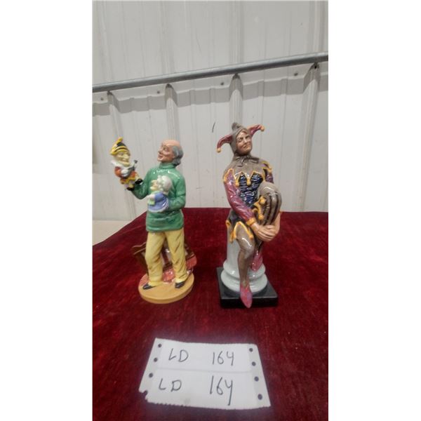 Royal Doulton "The Jester" HN 2016 Figurine and Royal Doulton "The punch and judy man Figurine 9”