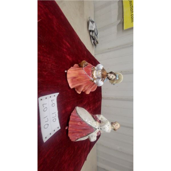 2 Royal Doulton "The Ermine Coat" and "The skater" Porcelain Figurines both 7.6”