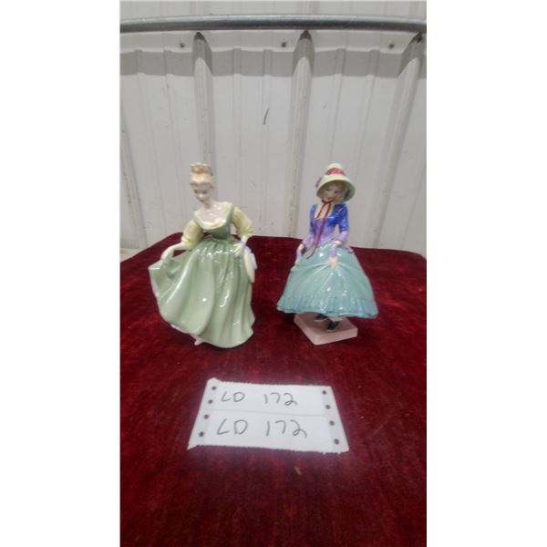 Two Royal Doulton Porcelain Figurines: "Fair Lady" and "The Pantalettes 8”