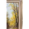 Image 5 : Signed Aggery Impressionist Oil Painting, Autumn Forest Landscape With River, Framed