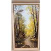 Image 6 : Signed Aggery Impressionist Oil Painting, Autumn Forest Landscape With River, Framed