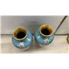 Image 3 : Brass Lot: Cloisonné Vases, Candlestick, Boot, Kettle, Scoop, and Tray