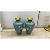 Image 4 : Brass Lot: Cloisonné Vases, Candlestick, Boot, Kettle, Scoop, and Tray