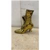 Image 7 : Brass Lot: Cloisonné Vases, Candlestick, Boot, Kettle, Scoop, and Tray