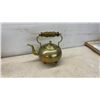 Image 8 : Brass Lot: Cloisonné Vases, Candlestick, Boot, Kettle, Scoop, and Tray