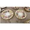 Image 5 : Hammersley and Co. Bone China Floral Tea Set with Gold Trim, Cups, Saucers, and Plates, 28 Pieces